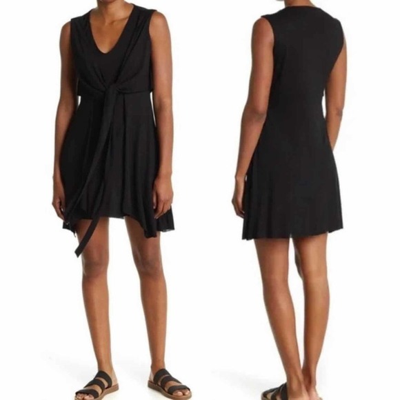 All Saints Jayda Jersey Tunic Soft Knit Dress Size Small Black - Picture 10 of 10